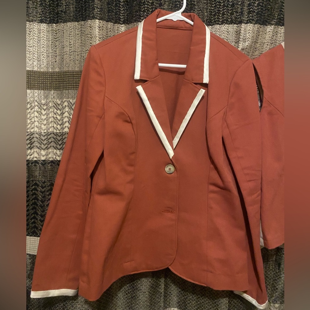 Hand tailored Jacket and Vest coral